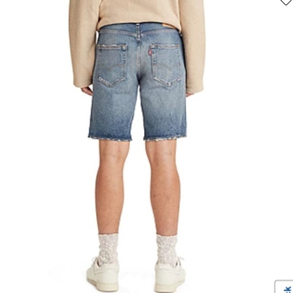 Levi’s 501 Button Fly Men’s Denim Jean Shorts 9” Inseam Distressed Size 36 NEW - Picture 5 of 7